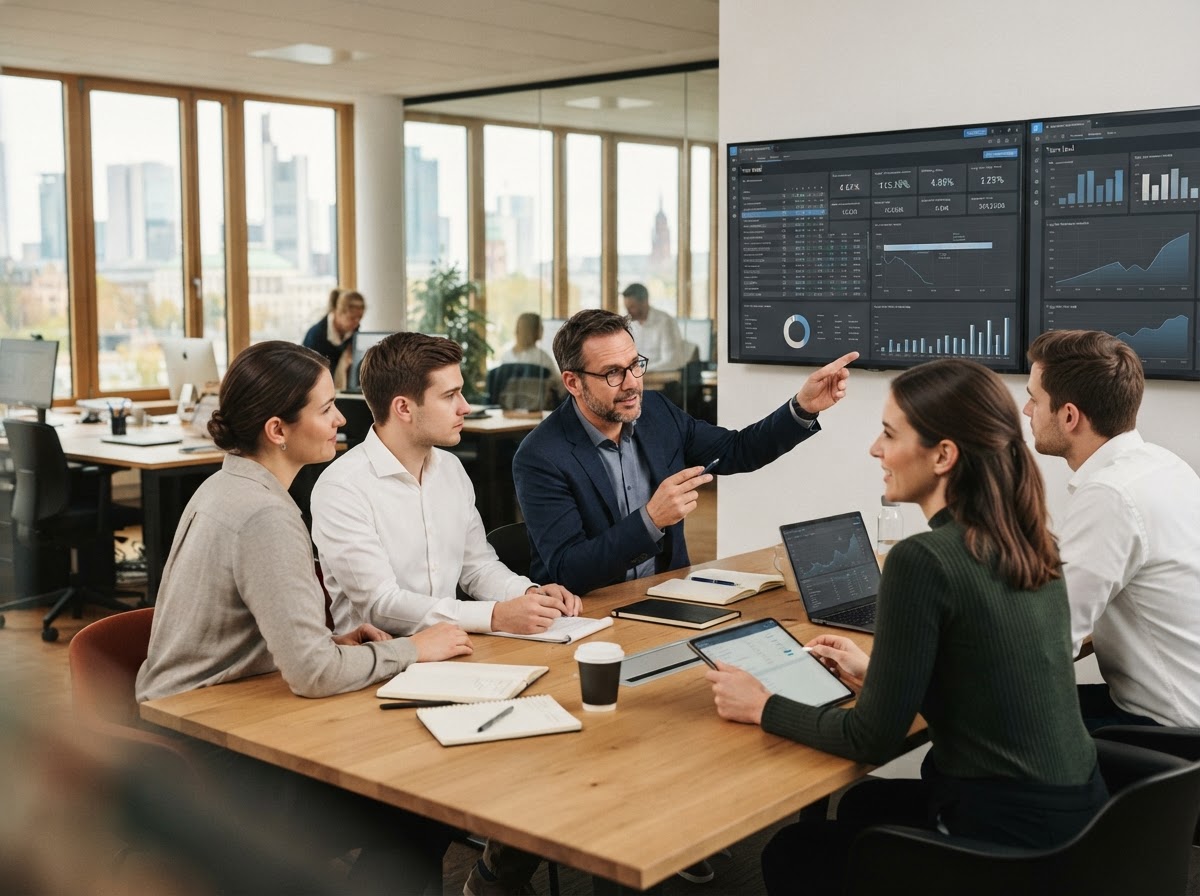 KI-Handelsplattform Team bei der Entwicklung von Risikomodellen